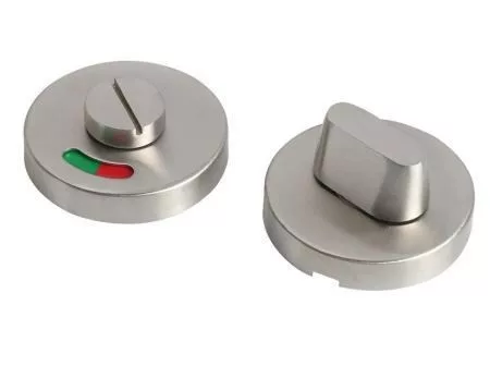 Untere Rosette Edelstahl WCndeckel Runde mit Frei /Besetztanzeige (Anzeige)