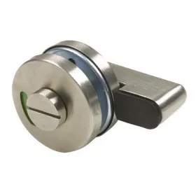   Untere Rosette Edelstahl Inox WC Abdeckung Runde Schließfunktion mit Frei /Besetztanzeige (Anzeige)