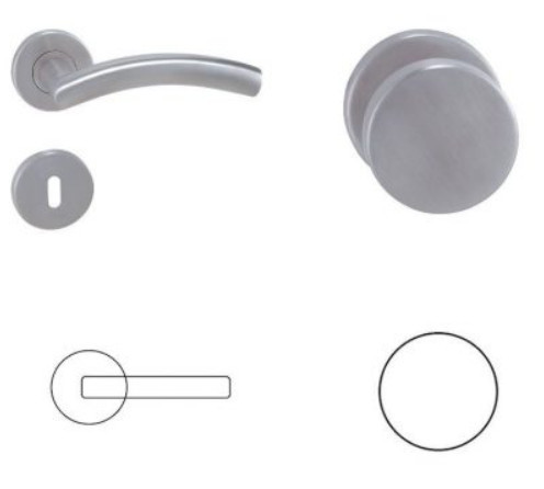 Stainless steel BB Asymmetrical Button/Handle