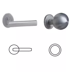   Tímea Din Fixed Auslauf Runde Edelstahl Inox WC zylindrischer Knopf/Türknauf