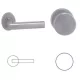 Tímea Din Fix Csapos Körrozettás Rozsdamentes Inox WC  Gomb/Kilincs