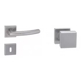   Gina Din Fixed Auslauf quadratisch Edelstahl Inox WC Knopf/Türknauf