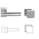 Tímea Din Fixed Pin Quadrat Set Edelstahl Inox BB Asymmetrischer Knopf/Knopf