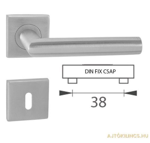 Tímea Din Fix Csapos Négyzetrozettás Rozsdamentes Inox BB