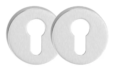 Runde Rosetten Edelstahl Inox PZ Schlossabdeckung von unten nach oben