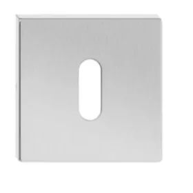   Quadratische Rosette aus rostfreiem Inox BB Schloss von unten nach oben