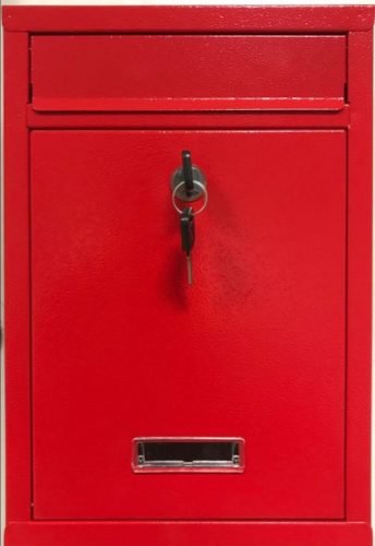 Mailbox in Set Red Color