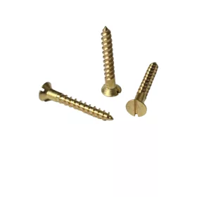 Surub pentru lemn cu cap inecat canal drept 3*15mm alama