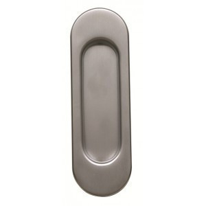 Sliding door shell Oval Matt Chrome