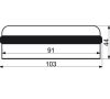 Opritor de usa semisferic din cupru cu diametrul de 90 mm