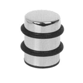 Inox door stop cylinder Double rubber