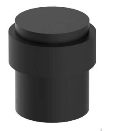 Door stopper Cylindrical Small Black