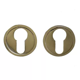 Runde Rosette Einsatz PZ (austauschbar) Helle Chromfarbe