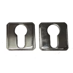   Quadratischer Rosetteneinsatz PZ (austauschbar) Chrom glänzend