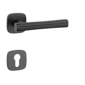   APRILE DAVIDIA Rozetă pătrată QR SLIM 7MM BK/ Piele neagră - Negru/ Piele neagră PZ