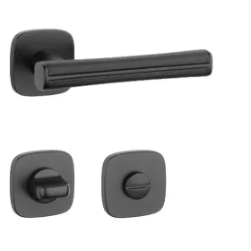   APRILE DAVIDIA Rozetă pătrată QR SLIM 7MM BK/ Piele neagră - WC negru/ Piele neagră