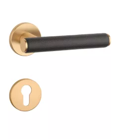   APRILE EGERIA Körrozettás R SLIM 7MM KG /Barna bőr - Szatén arany színű / Barna bőr PZ