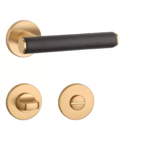   APRILE EGERIA Körrozettás R SLIM 7MM KG /Barna bőr - Szatén arany színű / Barna bőr WC