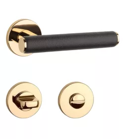   APRILE EGERIA Körrozettás R SLIM 7MM LG /Barna bőr - Fényes arany színű / Barna bőr WC