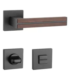   APRILE IMPERATA Rozetă pătrată Q SLIM 7MM BK/Lemn de santal - Negru/WC din lemn de santal