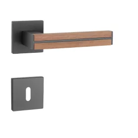   APRILE IMPERATA Rozetă pătrată Q SLIM 7MM BK/Nuc - Negru / Nuc BB