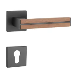   APRILE IMPERATA Rozetă pătrată Q SLIM 7MM BK/Nuc - Negru / Nuc PZ