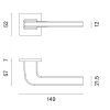 APRILE ISMENA Quadrat Q SLIM 7MM KG WC in Satingold