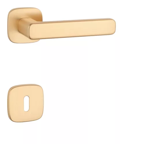 APRILE IXIA Square QR SLIM 7MM KG - Satin gold color BB