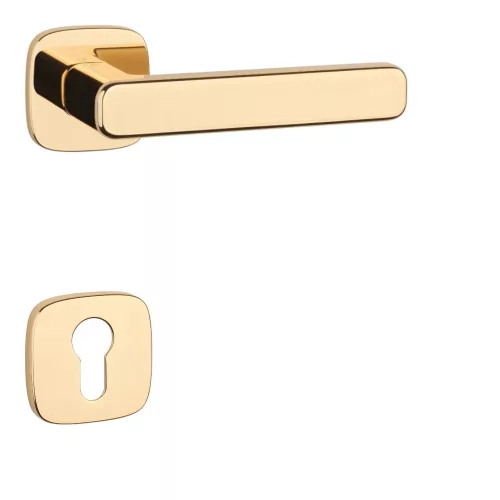 APRILE IXIA Square QR SLIM 7MM LG - Shiny gold color PZ