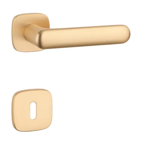 APRILE OLEA Square QR SLIM 7MM KG - Satin gold color BB