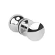 Button Two-sided APRILE ORTICA R SLIM 7MM LC - Bright chrome