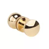 Buton pe două fețe APRILE ORTICA R SLIM 7MM LG - Culoare auriu strălucitor - Fix/Fix