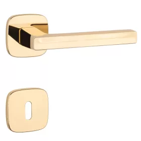 APRILE PEA Rozetă pătrată QR SLIM 7MM LG - Luminos Aur BB