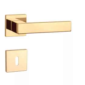   APRILE PINA Rozetă pătrată Q SLIM 7MM LG - BB colorat auriu strălucitor