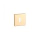 Square Rosette APRILE Q SUPER SLIM 5MM LG - Shiny Gold Colored BB