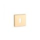 Square Rosette APRILE Q SLIM 7MM LG - Shiny Gold Colored BB