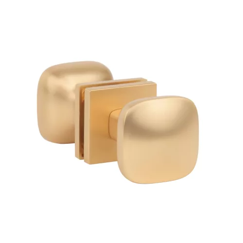 Buton pe două fețe APRILE QUERCA Q SLIM 7MM KG - Culoare auriu satinat - Fix/Fix