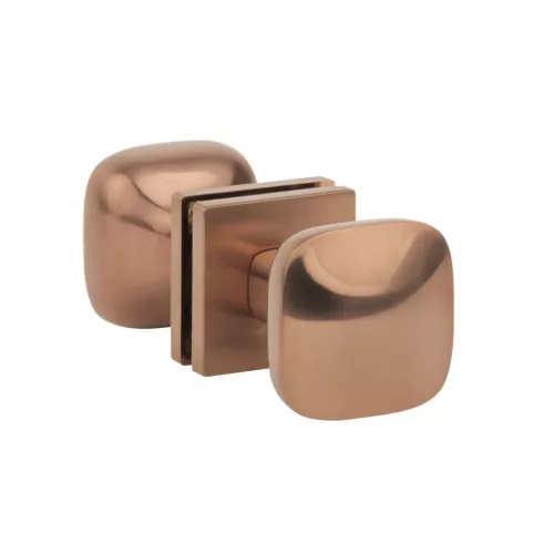 Buton pe două fețe APRILE QUERCA Q SLIM 7MM PN PVD - Acoperire cupru PVD - Fix/Fix