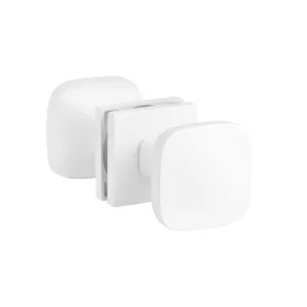   Buton pe două fețe APRILE QUERCA Q SLIM 7MM WH - Alb - Rotativ / Fix