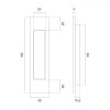 Rectangular sliding door shell APRILE 7039 Titanium