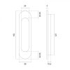 Oval sliding door shell APRILE 7040 Titanium