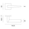 APRILE ARNICA Quadrat Q SLIM 7MM MSC WC in satiniertem Chrom