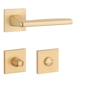   APRILE ERBA Rozetă Pătrată Q SLIM 7MM Aur SATIN - WC colorat Auriu Satinat