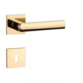   APRILE HOSTA Rozetă pătrată Q SLIM 7MM Aur PVD - PVD colorat auriu strălucitor BB
