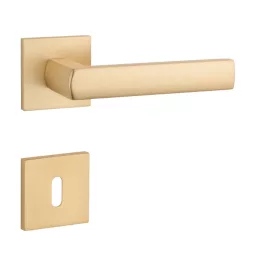   APRILE HOSTA Rozetă pătrată Q SLIM 7MM Aur SATIN - BB colorat auriu satinat