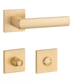   APRILE HOSTA Rozetă pătrată Q SLIM 7MM Aur SATIN - WC colorat auriu satinat