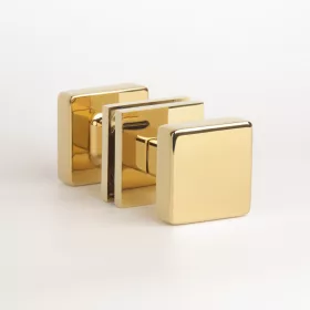   Buton pe două fețe APRILE MORA Q SLIM 7MM GOLD PVD - PVD de culoare auriu strălucitor