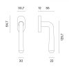 Tilt-open window handle APRILE IRGA R WHITE - White