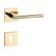 APRILE PRIMULA Quadrat Q SLIM 7MM GOLD PVD Glänzende goldfarbene PVD PZ