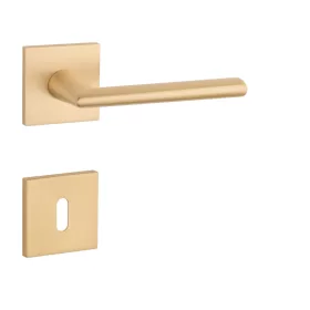   APRILE PRIMULA Rozetă pătrată Q SLIM 7MM Aur SATIN - BB colorat auriu satinat